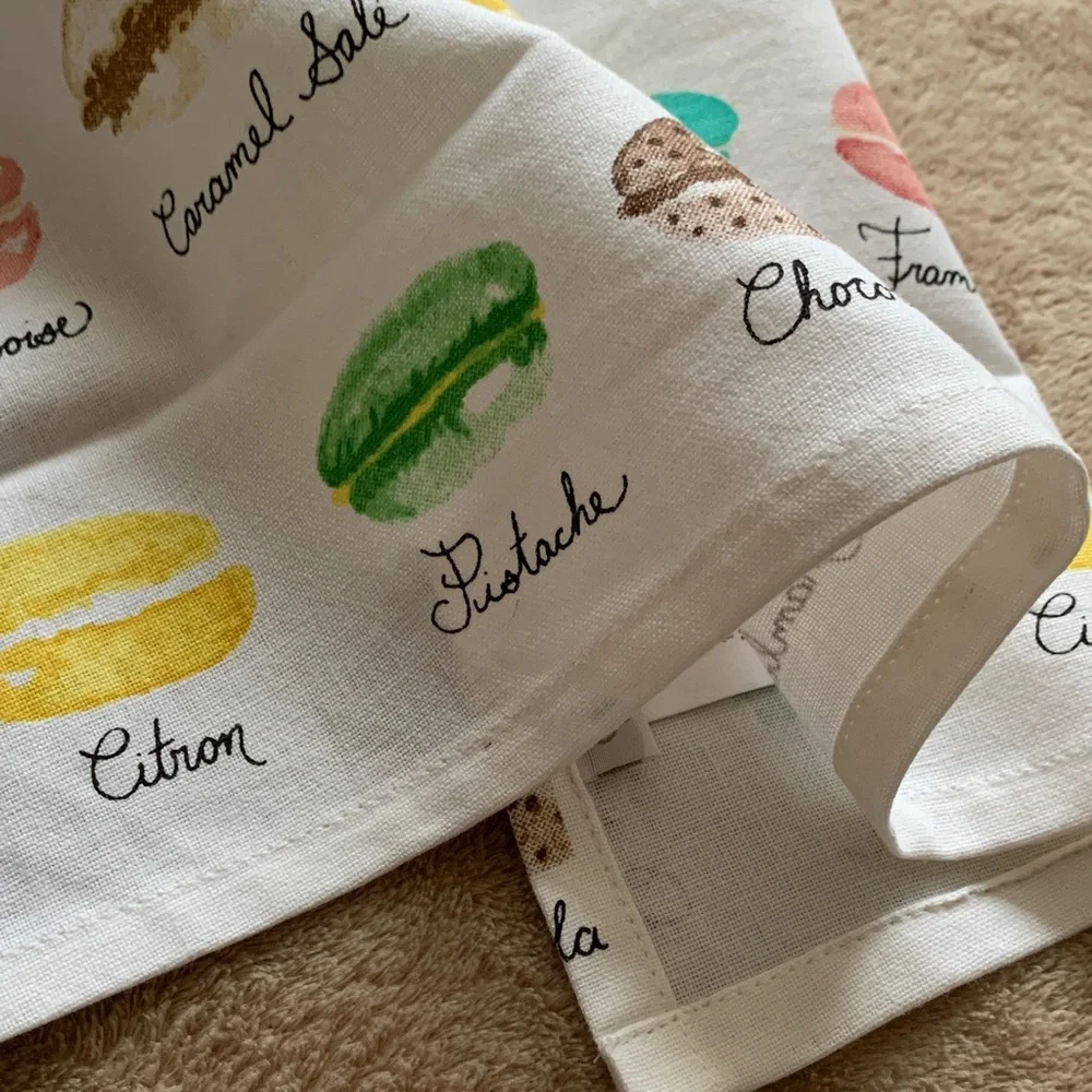 Sur La Table Macaron Pattern Tea Towel